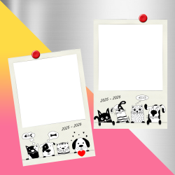 2 Magnets Polaroids Snoopy 2025-2026