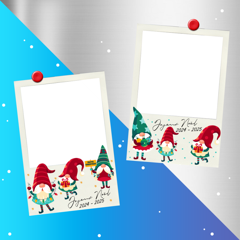 2 Magnets Polaroids Noël