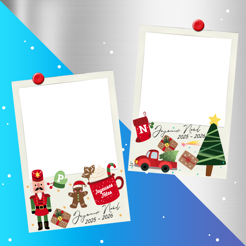 2 Magnets Polaroids Noël 2025-2026