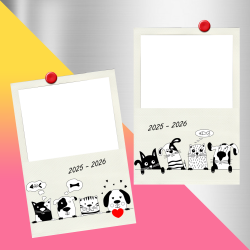 2 Magnets Polaroids Snoopy- Frères et sœurs 2025-2026