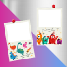 2 Magnets Polaroids Dinosaure- Frères/sœurs